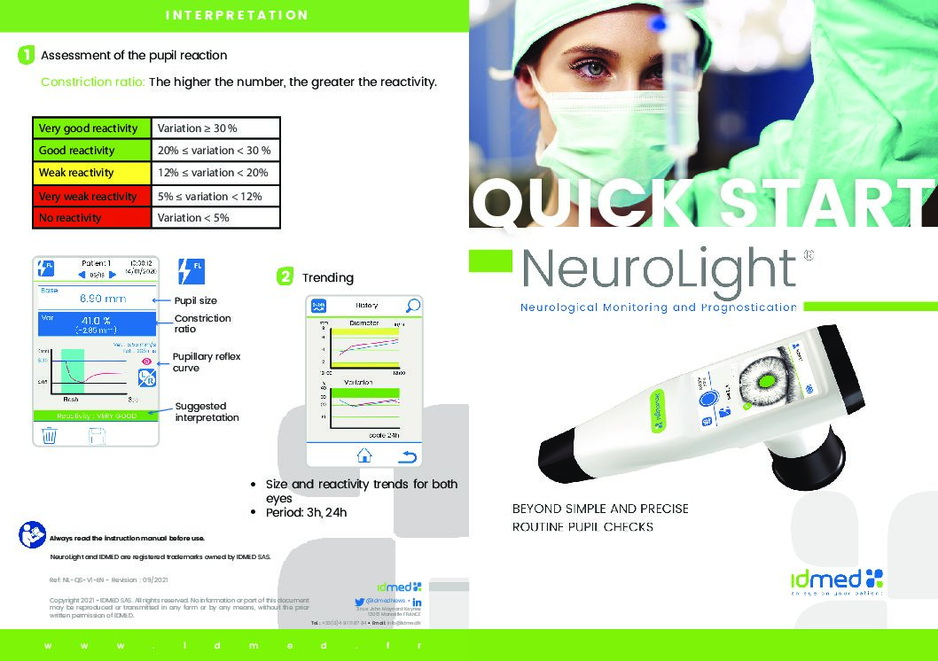 Quick-Start-NeuroLight-V1-EN – 2021-09 | IDMED